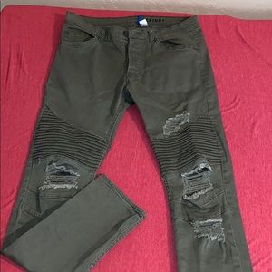 Khaki green H&M skinny jeans
